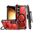 For Samsung Galaxy S23 5G Armor Series Holder Phone Case with Back Clip(Red) - free shipping - PMC TechLife - Order now!