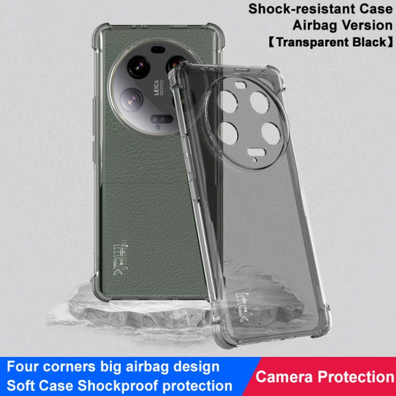 For Xiaomi 13 Ultra 5G imak Shockproof Airbag TPU Phone Case(Transparent Black)
