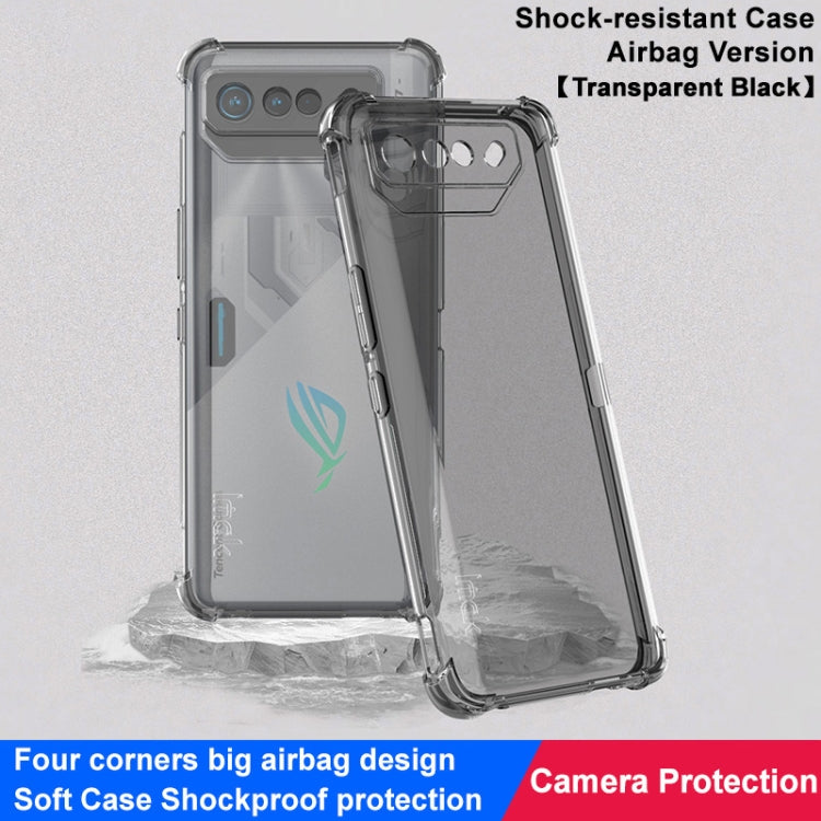 For Asus ROG Phone 7 Ultimate imak Shockproof Airbag TPU Phone Case(Transparent Black)