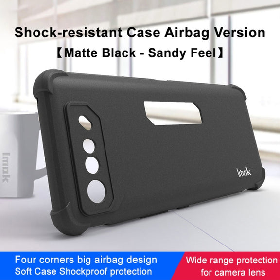 For Asus ROG Phone 7 Pro/Phone 7 Ultimate imak Shockproof Airbag TPU Phone Case(Matte Black)