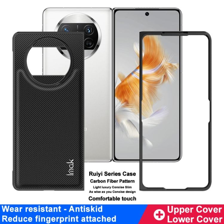 For Huawei Mate X3 imak Ruiyi Series Carbon Fiber PU + PC Phone Case