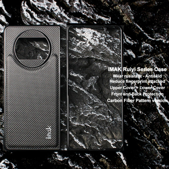 For Huawei Mate X3 imak Ruiyi Series Carbon Fiber PU + PC Phone Case