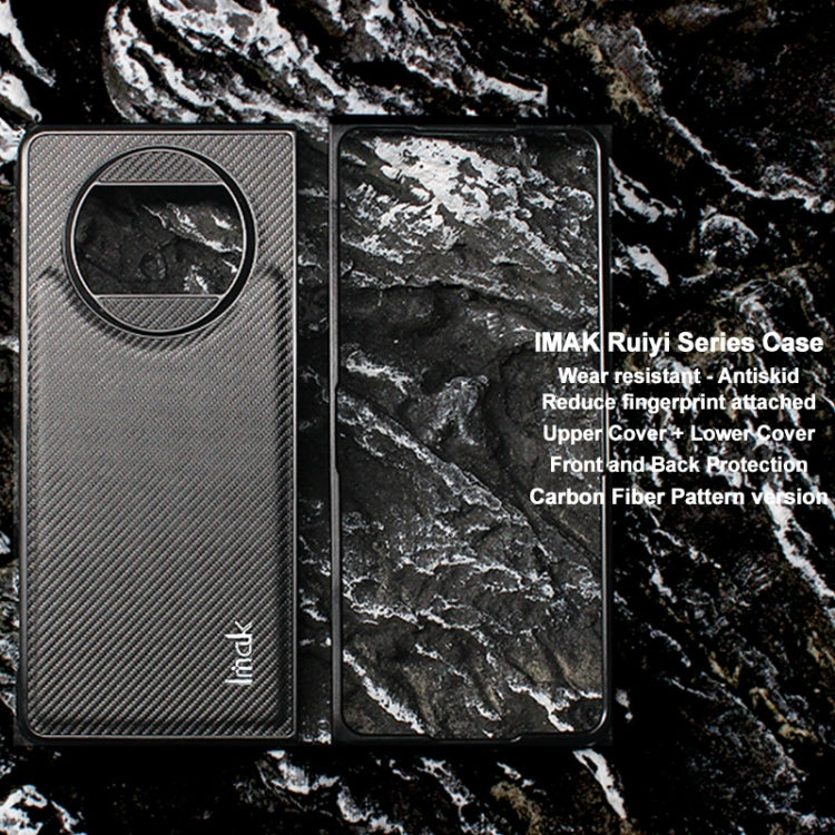 For Huawei Mate X3 imak Ruiyi Series Carbon Fiber PU + PC Phone Case