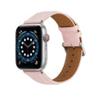 Embossed Line Genuine Leather Watch Band For Apple Watch 4 44mm(Pink) - Watch Bands by PMC TechLife | Online Shopping South Africa | PMC TechLife