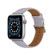 Embossed Line Genuine Leather Watch Band For Apple Watch 3 38mm(Lavender Purple) - Watch Bands by PMC TechLife | Online Shopping South Africa | PMC TechLife