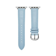Embossed Love Genuine Leather Watch Band For Apple Watch 2 38mm(Blue)