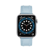 Embossed Love Genuine Leather Watch Band For Apple Watch 2 38mm(Blue)