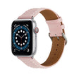 Embossed Love Genuine Leather Watch Band For Apple Watch 9 41mm(Pink) - Watch Bands by PMC TechLife | Online Shopping South Africa | PMC TechLife