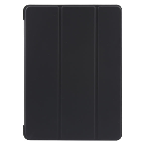 For iPad 9.7 2018 & 2017 / Air / Air2 GEBEI 3-folding Holder Shockproof Flip Leather Tablet Case(Black)