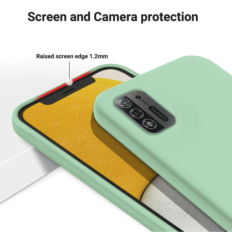 For ZTE Blade A52 Lite Pure Color Liquid Silicone Shockproof Phone Case(Green)