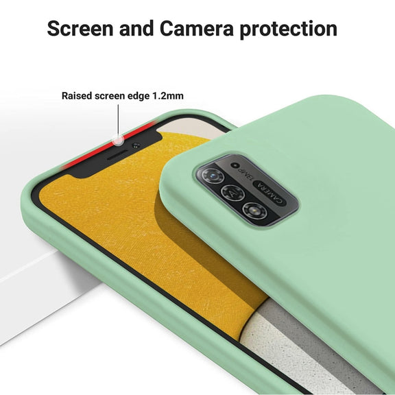 For ZTE Blade A52 Lite Pure Color Liquid Silicone Shockproof Phone Case(Green)