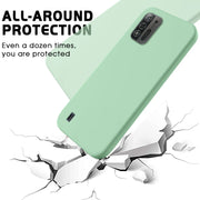 For ZTE Blade A52 Lite Pure Color Liquid Silicone Shockproof Phone Case(Green)