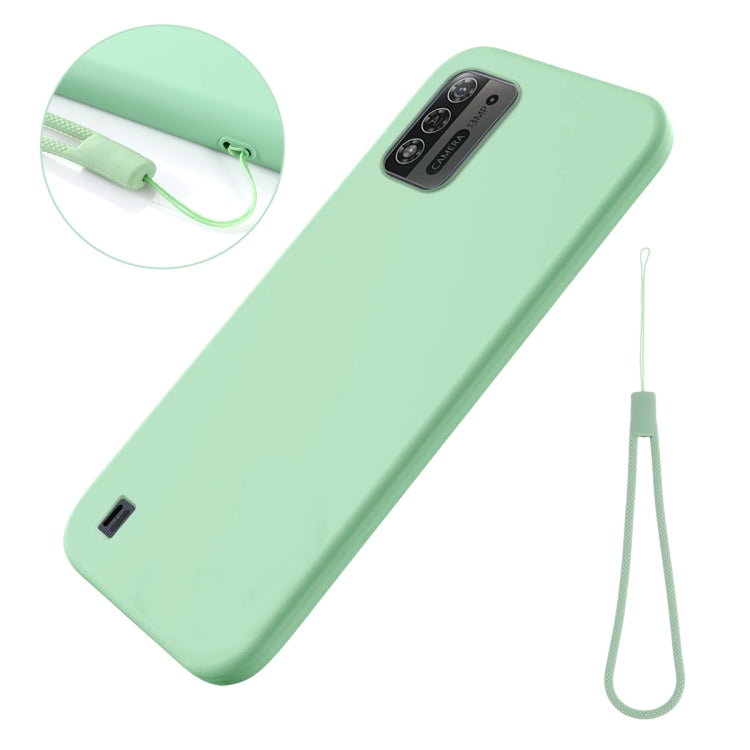 For ZTE Blade A52 Lite Pure Color Liquid Silicone Shockproof Phone Case(Green)