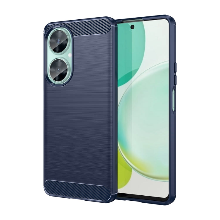 For Huawei Enjoy 60 Pro Brushed Texture Carbon Fiber TPU Phone Case(Blue)