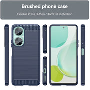 For Huawei Enjoy 60 Pro Brushed Texture Carbon Fiber TPU Phone Case(Blue)
