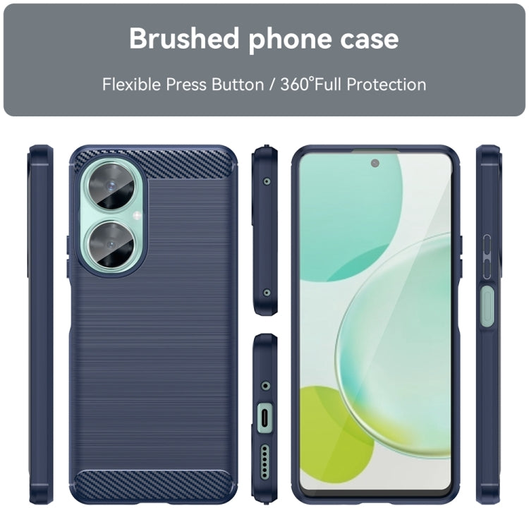 For Huawei Enjoy 60 Pro Brushed Texture Carbon Fiber TPU Phone Case(Blue)