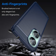 For Huawei Enjoy 60 Pro Brushed Texture Carbon Fiber TPU Phone Case(Blue)