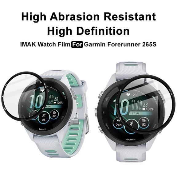 Compatible with Garmin Compatible witherunner 265S IMAK Plexiglass HD Watch Protective Film