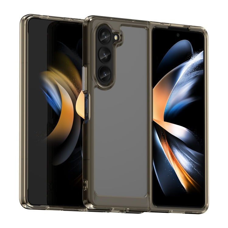 For Samsung Galaxy Z Fold5 Colorful Series Acrylic + TPU Phone Case(Transparent Grey)