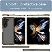 For Samsung Galaxy Z Fold5 Colorful Series Acrylic + TPU Phone Case(Transparent Grey)