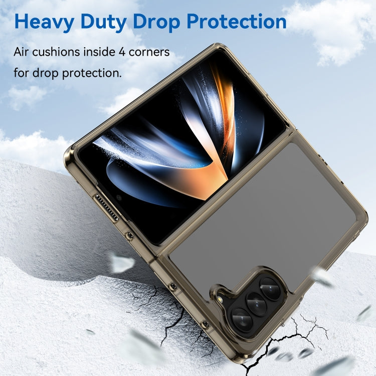 For Samsung Galaxy Z Fold5 Colorful Series Acrylic + TPU Phone Case(Transparent Grey)