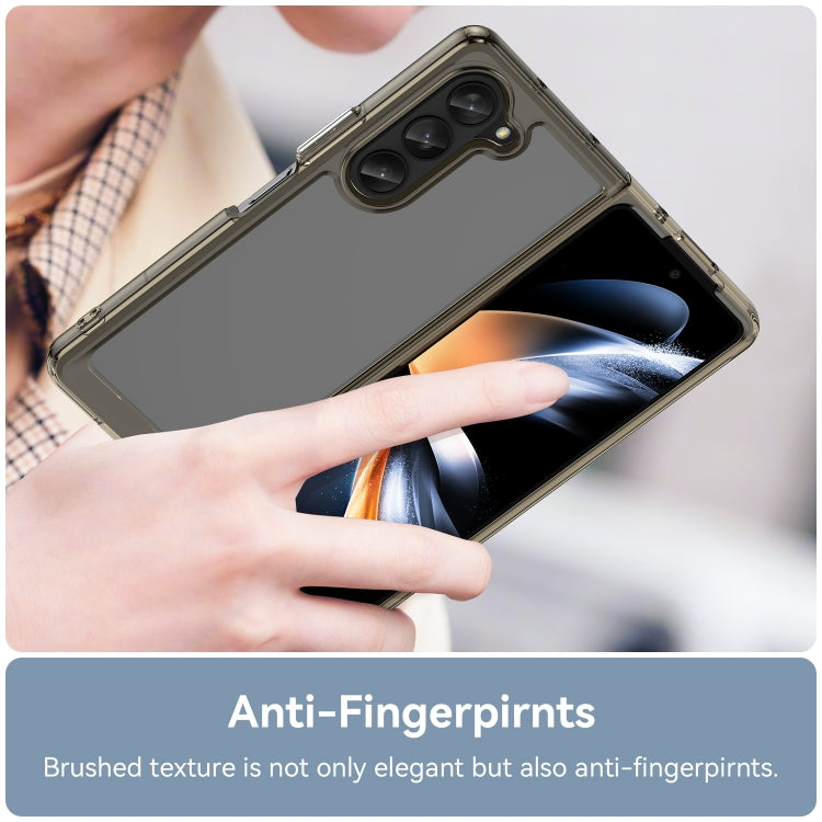 For Samsung Galaxy Z Fold5 Colorful Series Acrylic + TPU Phone Case(Transparent Grey)