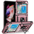 For Samsung Galaxy Z Flip5 Shockproof TPU + PC Phone Case with Holder(Rose Gold) - free shipping - PMC TechLife - Order now!