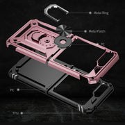 For Samsung Galaxy Z Flip5 Shockproof TPU + PC Phone Case with Holder(Rose Gold)