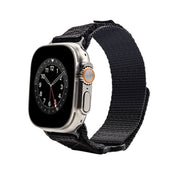 Nylon Two Section Watch Band For Apple Watch Ultra 49mm(Black)