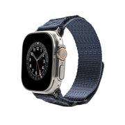 Nylon Two Section Watch Band For Apple Watch 7 45mm(Blue)
