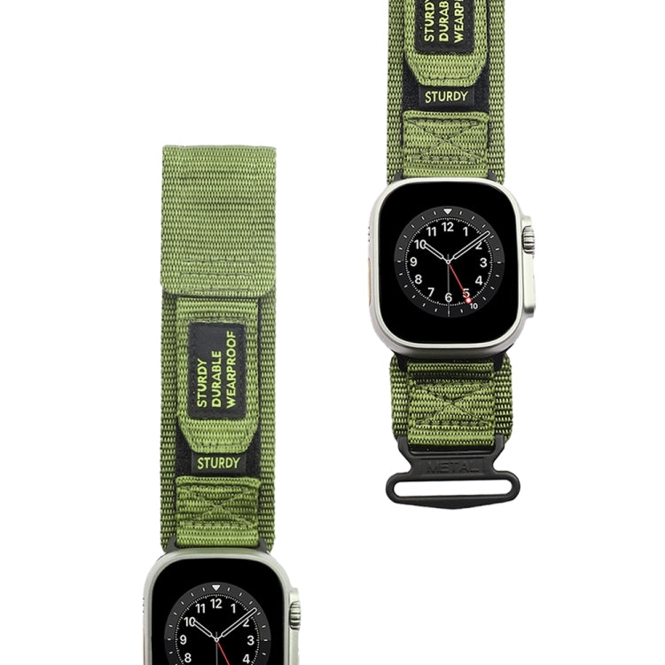 Nylon Two Section Watch Band For Apple Watch 2 38mm(Dark Green)