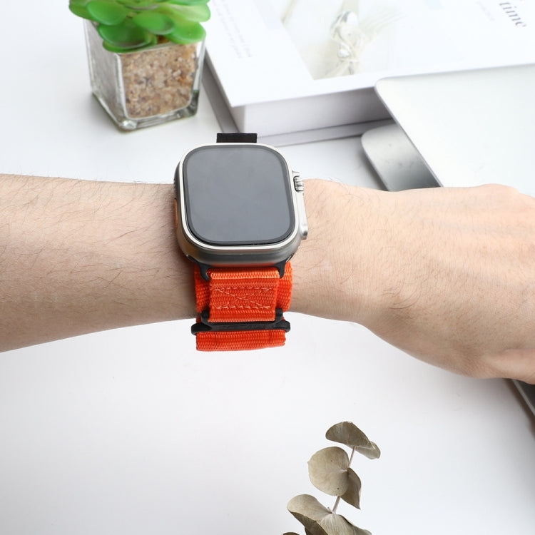 Nylon Two Section Watch Band For Apple Watch 38mm(Orange)