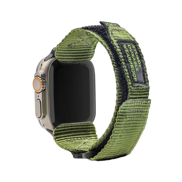 Nylon Two Section Watch Band For Apple Watch 38mm(Dark Green)