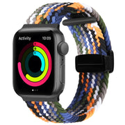Magnetic Fold Clasp Woven Watch Band For Apple Watch 2 38mm(Denim Color)