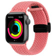 Magnetic Fold Clasp Woven Watch Band For Apple Watch 38mm(Pink) - Watch Bands by PMC TechLife | Online Shopping South Africa | PMC TechLife