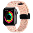 Magnetic Fold Clasp Woven Watch Band For Apple Watch 38mm(Starlight Pink) - Watch Bands by PMC TechLife | Online Shopping South Africa | PMC TechLife
