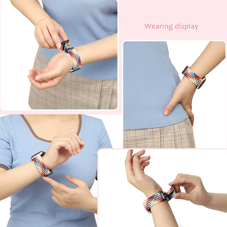 Magnetic Fold Clasp Woven Watch Band For Apple Watch 6 40mm(Grey)