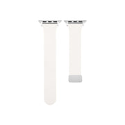 Sheepskin Texture Magnetic Folding Buckle Watch Band For Apple Watch 38mm(White)