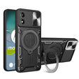 For Motorola Moto E13 CD Texture Sliding Camshield Magnetic Holder Phone Case(Black) - free shipping - PMC TechLife - Order now!
