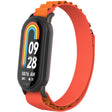 For Xiaomi Mi Band 8 Metal Plug Loop Nylon Watch Band(Black+Orange) - Watch Bands by PMC TechLife | Online Shopping South Africa | PMC TechLife