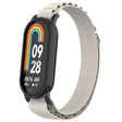 For Xiaomi Mi Band 8 Metal Plug Loop Nylon Watch Band(Black+Starlight) - Watch Bands by PMC TechLife | Online Shopping South Africa | PMC TechLife