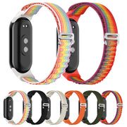 For Xiaomi Mi Band 8 Loop Nylon Watch Band(Rainbow Color)