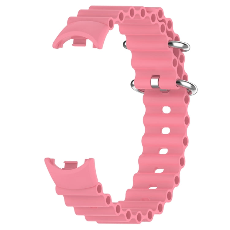 For Xiaomi Mi Band 8 Ocean Silicone Watch Band(Pink)