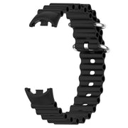 For Xiaomi Mi Band 8 Ocean Silicone Watch Band(Black)