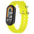 For Xiaomi Mi Band 8 Ocean Silicone Watch Band(Bright Yellow) - Watch Bands by PMC TechLife | Online Shopping South Africa | PMC TechLife
