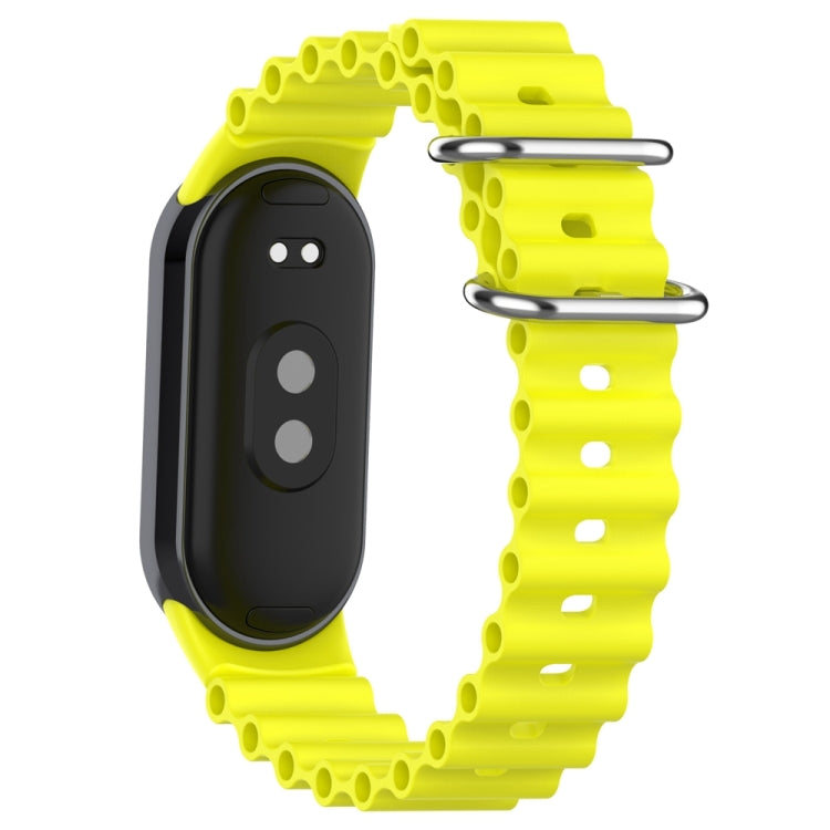 For Xiaomi Mi Band 8 Ocean Silicone Watch Band(Bright Yellow)