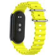 For Xiaomi Mi Band 8 Ocean Silicone Watch Band(Bright Yellow)