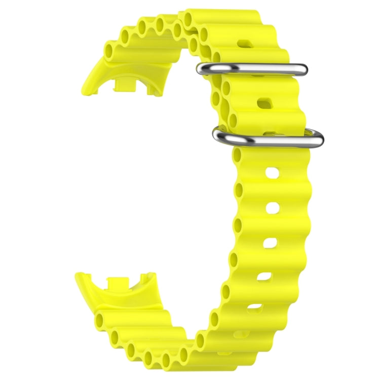For Xiaomi Mi Band 8 Ocean Silicone Watch Band(Bright Yellow)