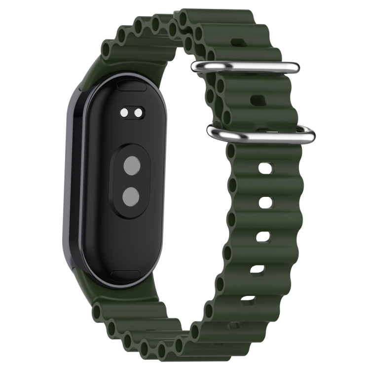 For Xiaomi Mi Band 8 Ocean Silicone Watch Band(Green)