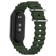 For Xiaomi Mi Band 8 Ocean Silicone Watch Band(Green)